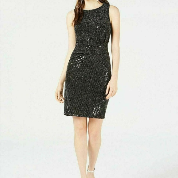 Bar III Ruched Metallic Shine Bodycon Dress - Picture 1 of 3